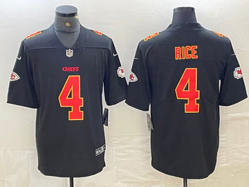 Rashee Rice Kansas City Chiefs black jersey