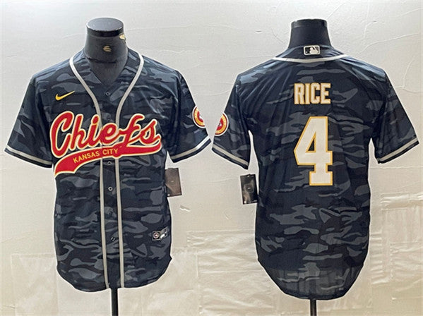 Rashee Rice Kansas City Chiefs gray Camo jersey