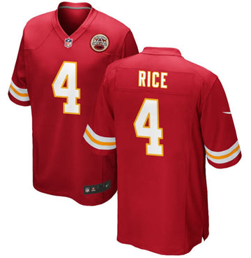 Rashee Rice Kansas City Chiefs red Game jersey