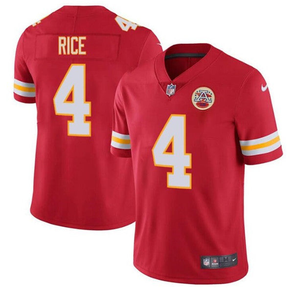 Kansas City Chiefs #4 Rashee Rice Red Jersey