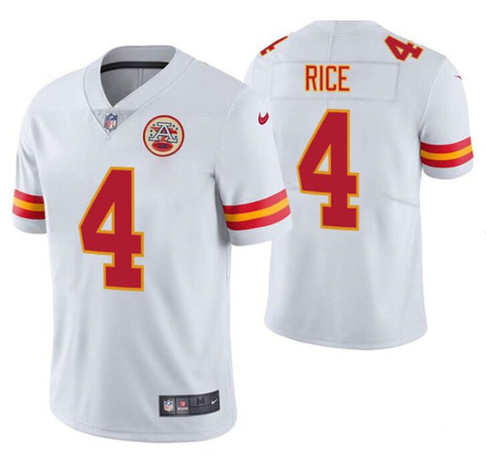 Kansas City Chiefs #4 Rashee Rice White Jersey