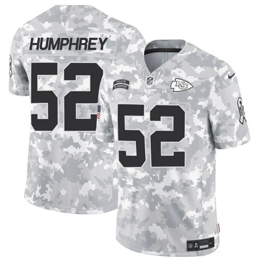 Kansas City Chiefs #52 Creed Humphrey Arctic Camo 2024 FUSE Salute to Service Jersey
