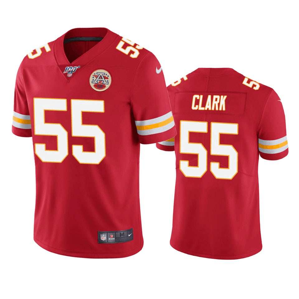 Frank Clark Kansas City Chiefs red jersey