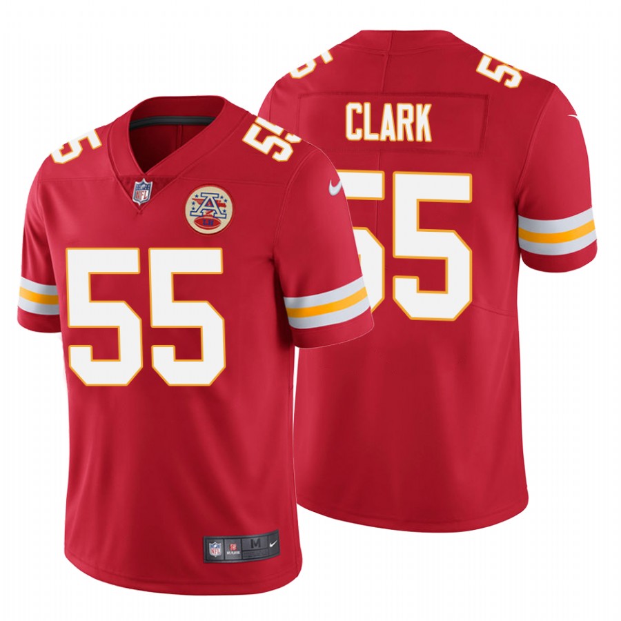 Frank Clark Kansas City Chiefs red jersey