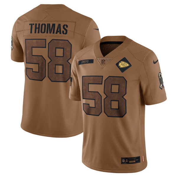 Derrick Thomas Kansas City Chiefs brown Salute To Service jersey