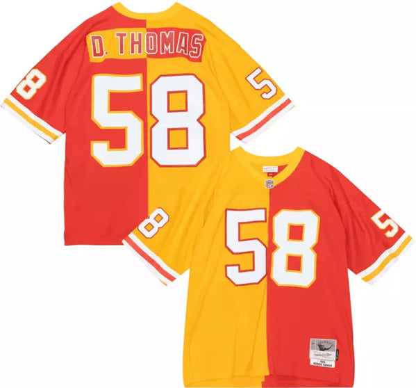 Derrick Thomas Kansas City Chiefs red-yellow Throwback jersey
