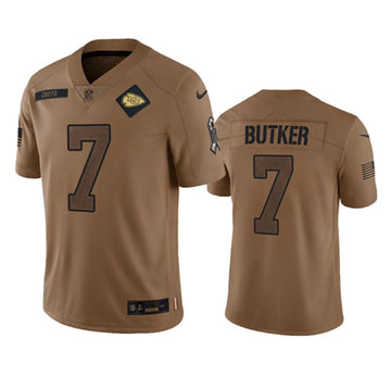 Harrison Butker Kansas City Chiefs brown Salute To Service jersey