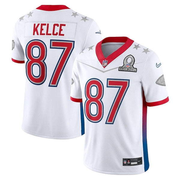 Travis Kelce Kansas City Chiefs white jersey