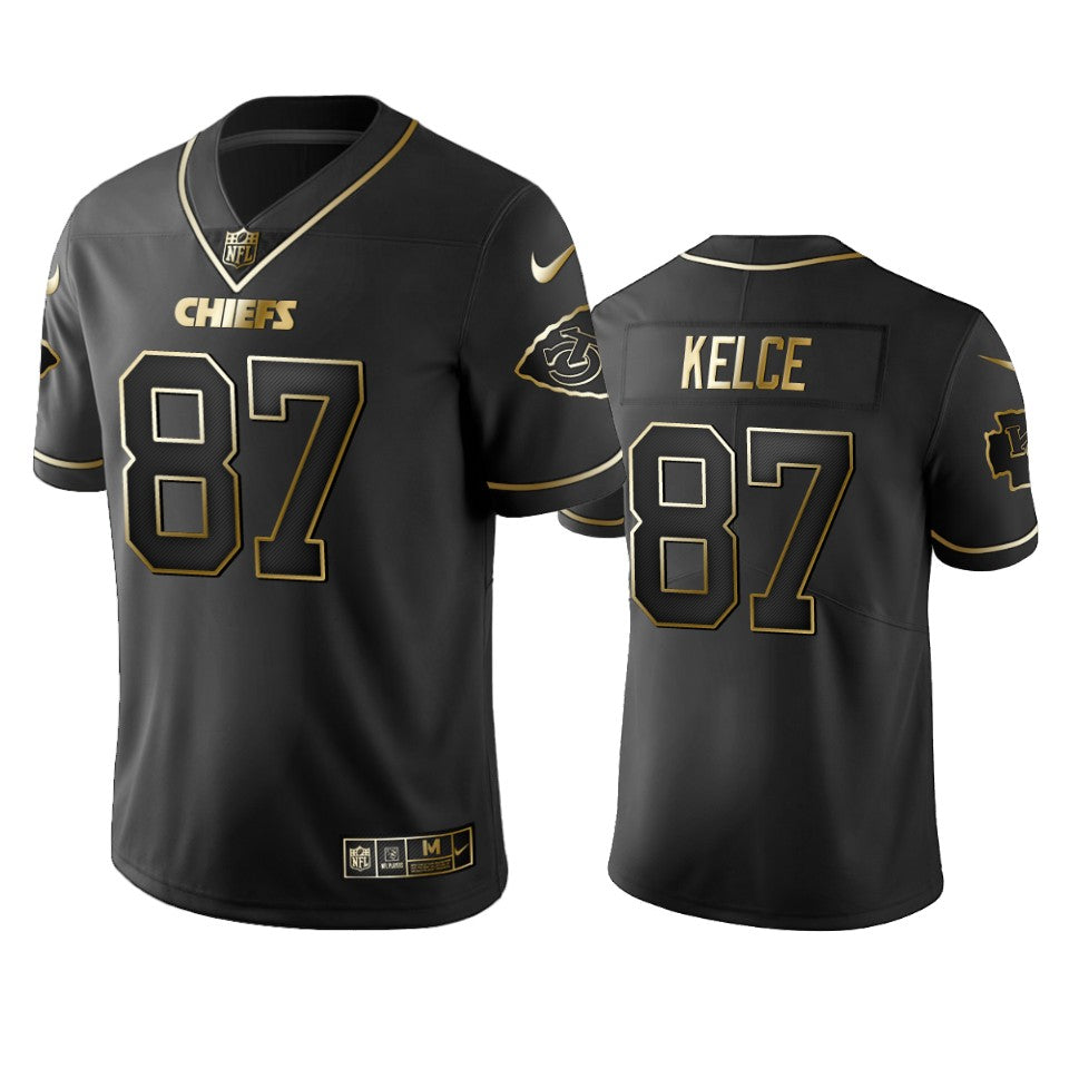 Travis Kelce Kansas City Chiefs black jersey