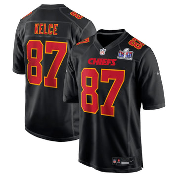 Travis Kelce Kansas City Chiefs black Game jersey