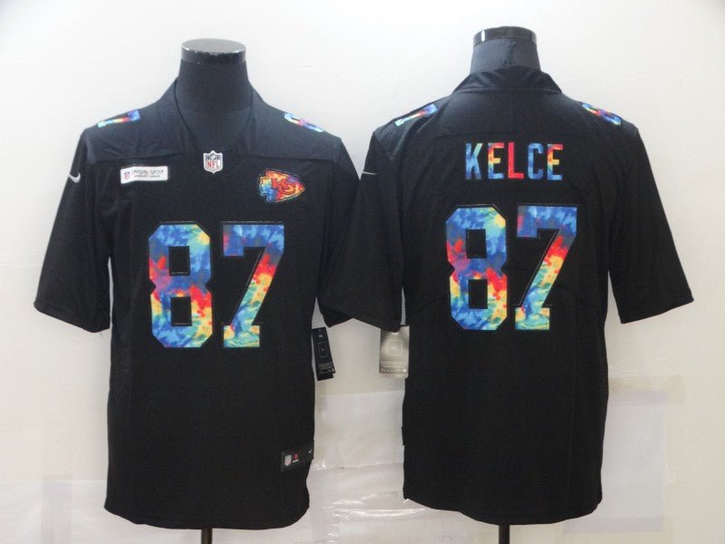 Travis Kelce Kansas City Chiefs black jersey