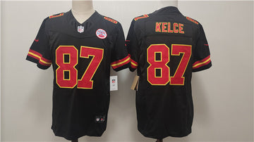 Travis Kelce Kansas City Chiefs black FUSE jersey
