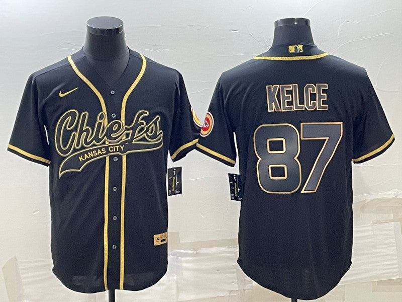Travis Kelce Kansas City Chiefs black jersey