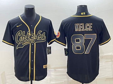 Travis Kelce Kansas City Chiefs black jersey