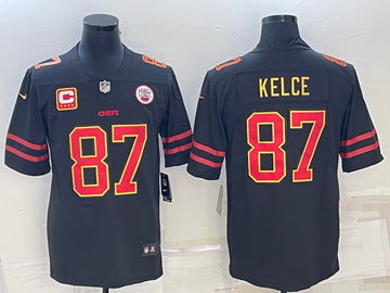 Travis Kelce Kansas City Chiefs black jersey