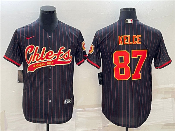 Travis Kelce Kansas City Chiefs black jersey