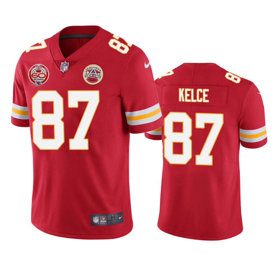 Travis Kelce Kansas City Chiefs red jersey
