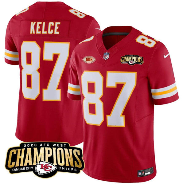 Travis Kelce Kansas City Chiefs red FUSE jersey