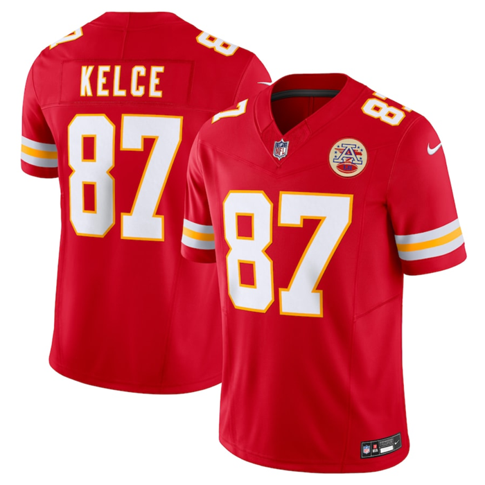 Travis Kelce Kansas City Chiefs red FUSE jersey
