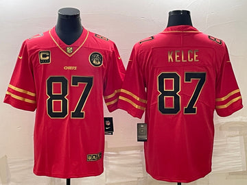 Travis Kelce Kansas City Chiefs red jersey