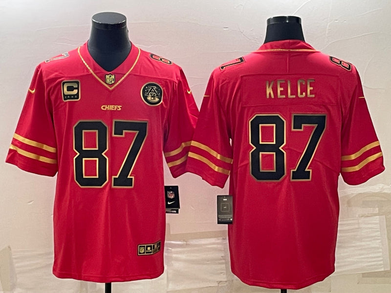 Travis Kelce Kansas City Chiefs red jersey