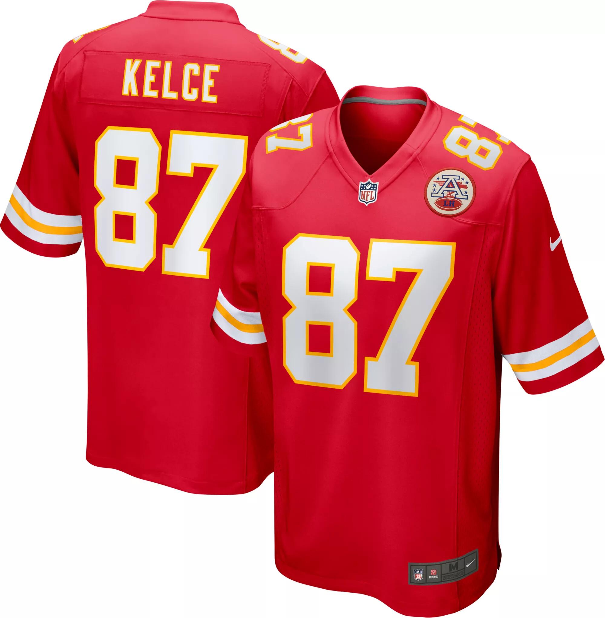 Travis Kelce Kansas City Chiefs red Game jersey
