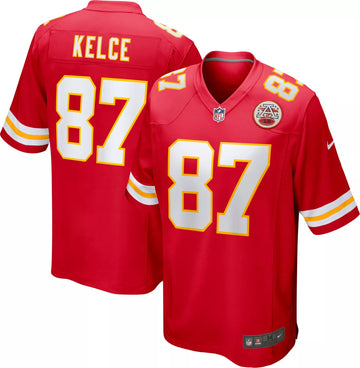 Travis Kelce Kansas City Chiefs red Game jersey