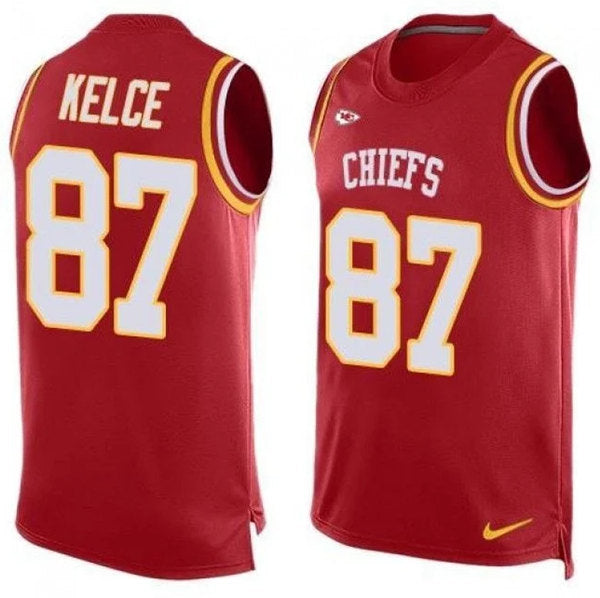 Travis Kelce Kansas City Chiefs red jersey