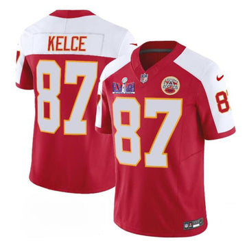 Travis Kelce Kansas City Chiefs red-white FUSE jersey