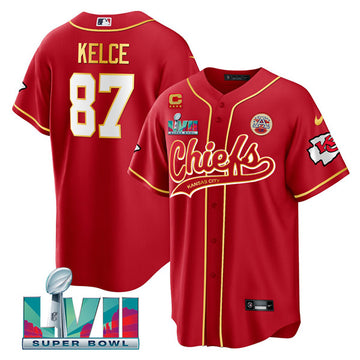 Travis Kelce Kansas City Chiefs red jersey