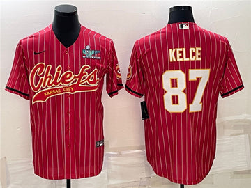 Travis Kelce Kansas City Chiefs red jersey