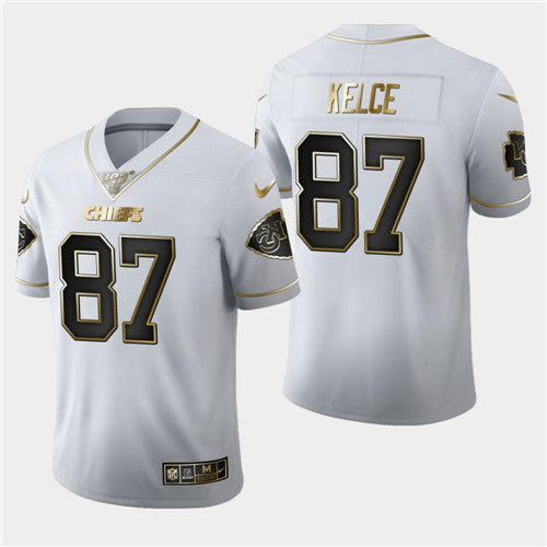 Travis Kelce Kansas City Chiefs white jersey