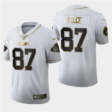 Travis Kelce Kansas City Chiefs white jersey