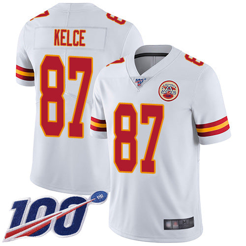 Travis Kelce Kansas City Chiefs white jersey