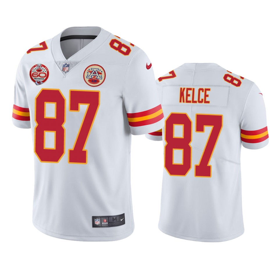 Travis Kelce Kansas City Chiefs white jersey