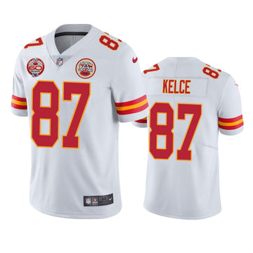 Travis Kelce Kansas City Chiefs white jersey