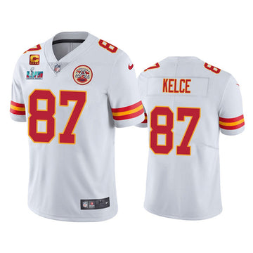 Travis Kelce Kansas City Chiefs white jersey