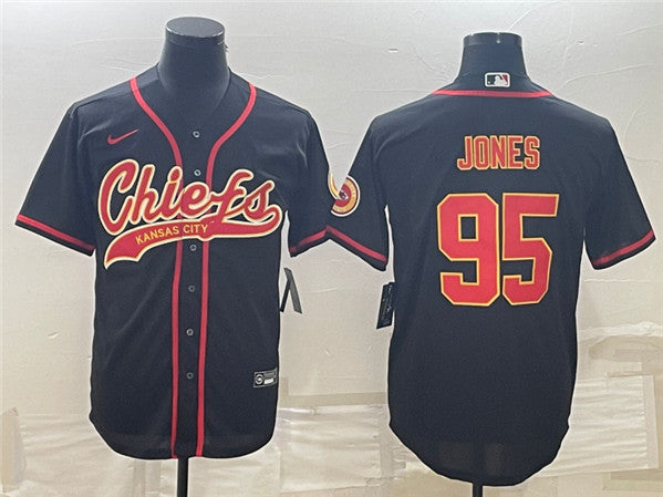 Chris Jones Kansas City Chiefs black jersey