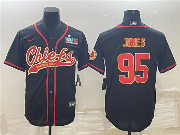 Chris Jones Kansas City Chiefs black jersey