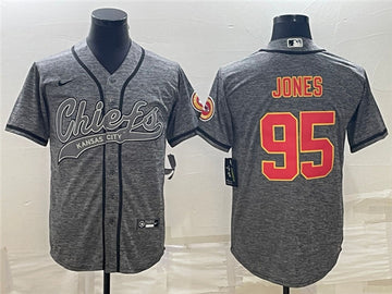 Chris Jones Kansas City Chiefs gray jersey