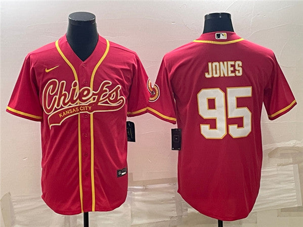 Chris Jones Kansas City Chiefs red jersey