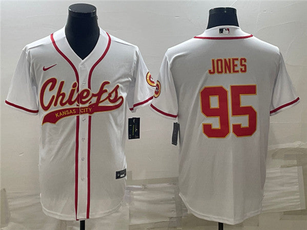 Chris Jones Kansas City Chiefs white jersey