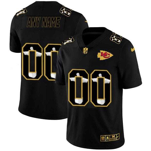 Custom Kansas City Chiefs black jersey