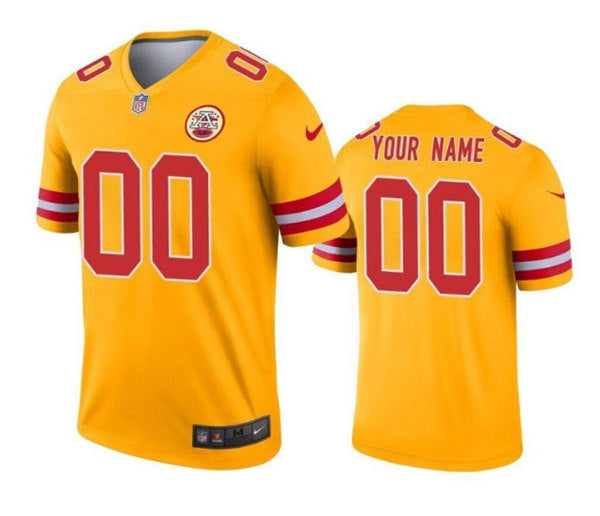 Custom Kansas City Chiefs gold Inverted Legend jersey
