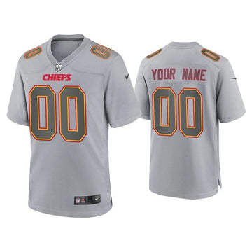 Custom Kansas City Chiefs gray Game jersey