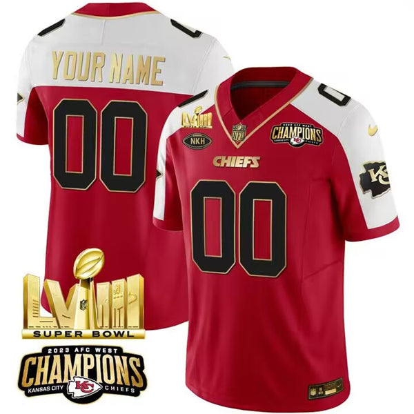 Custom Kansas City Chiefs red-white FUSE jersey