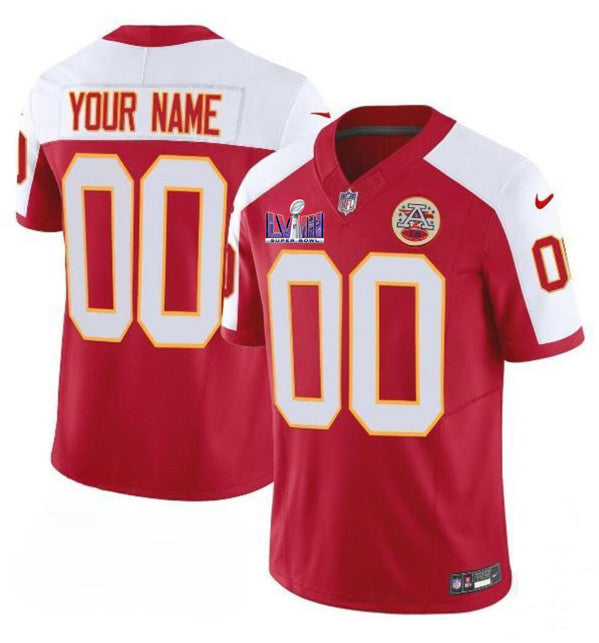 Custom Kansas City Chiefs red-white FUSE jersey