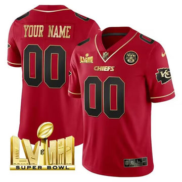 Custom Kansas City Chiefs red jersey