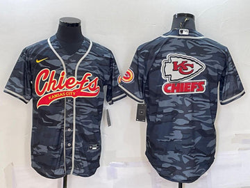 Custom Kansas City Chiefs gray Camo jersey