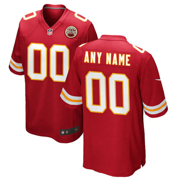 Custom Kansas City Chiefs red Game jersey